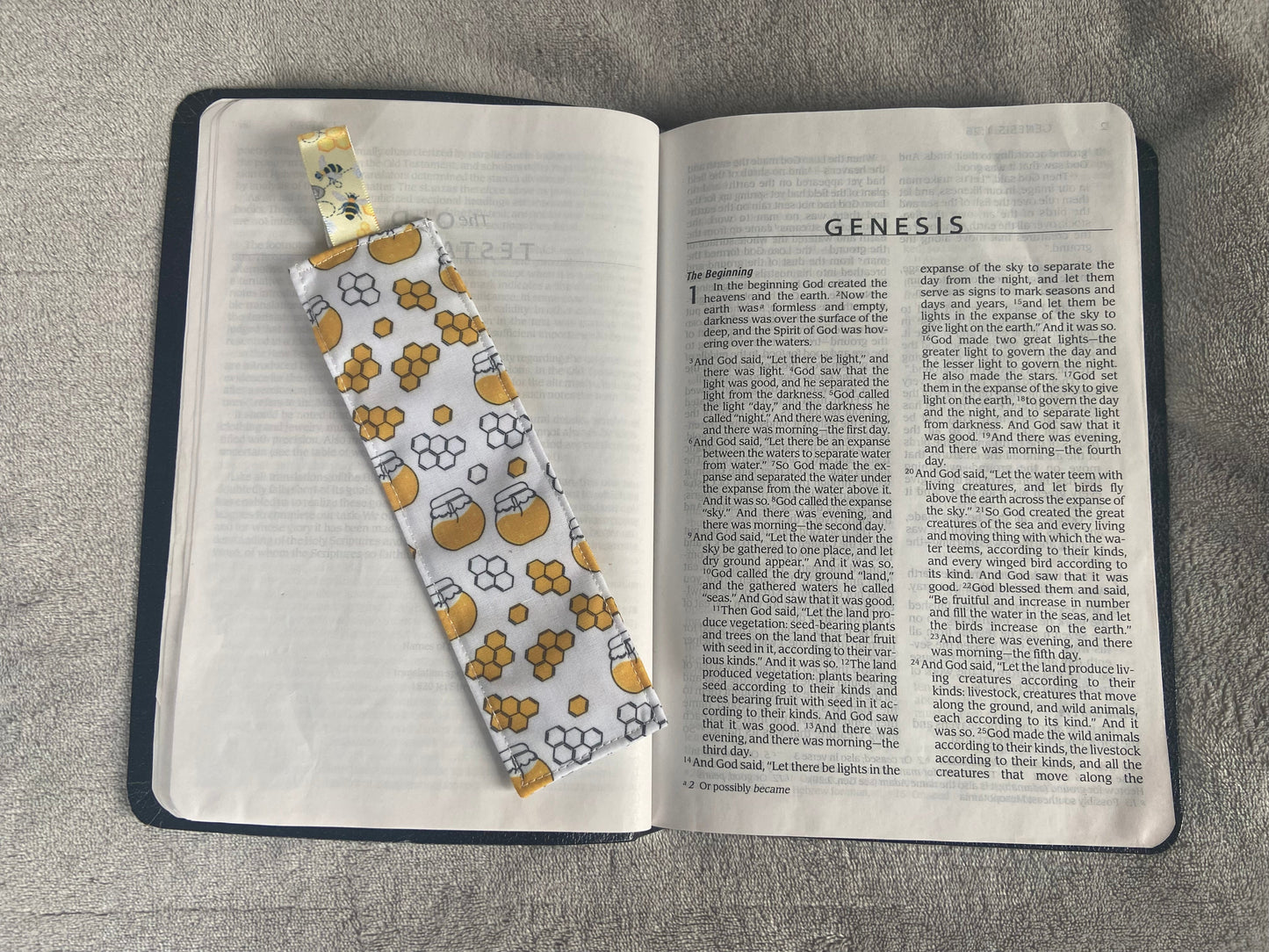 Fabric Bookmarks - Bee Happy