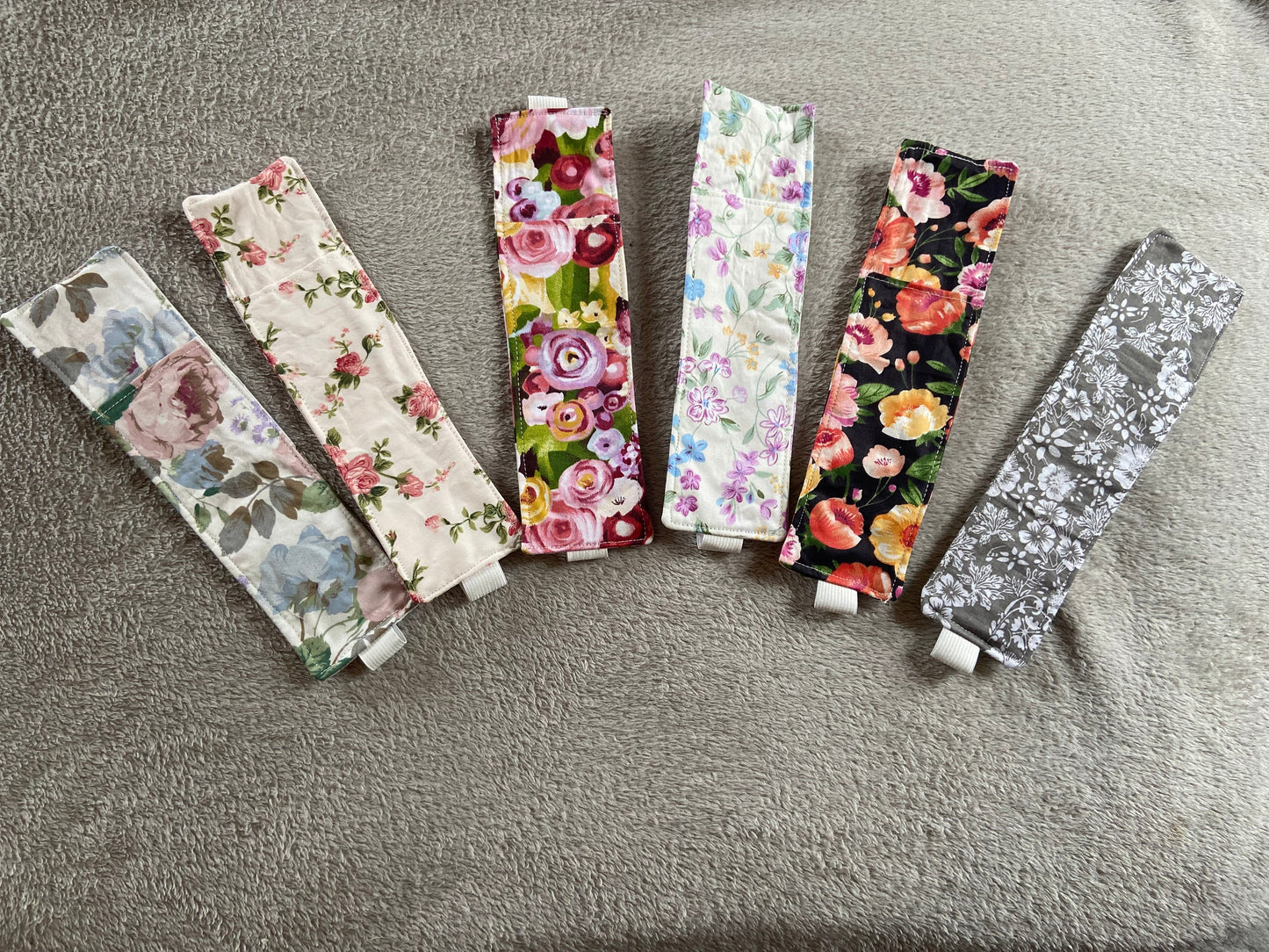 Fabric Pen Holder Bookmark - Florals