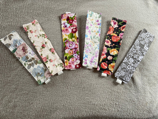 Fabric Pen Holder Bookmark - Florals