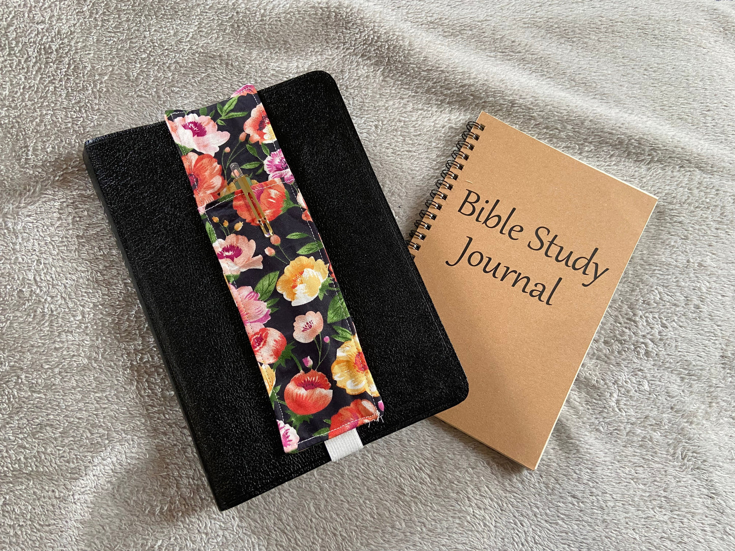Fabric Pen Holder Bookmark - Florals