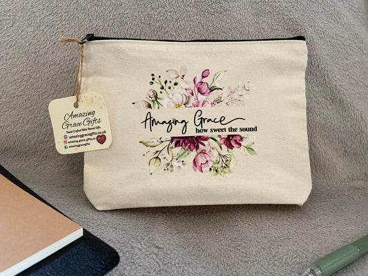 Canvas Pencil Case - Amazing Grace How Sweet The Sound
