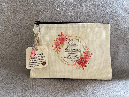 Canvas Small Pouch - Fruit of The Spirit Galations 5:22-23