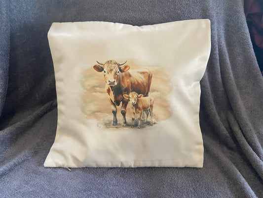 Cushion Cover 45x45cm -Cow & Calf