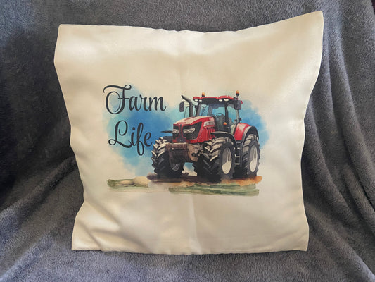 Cushion Cover 45x45cm -Farm Life Red Tractor
