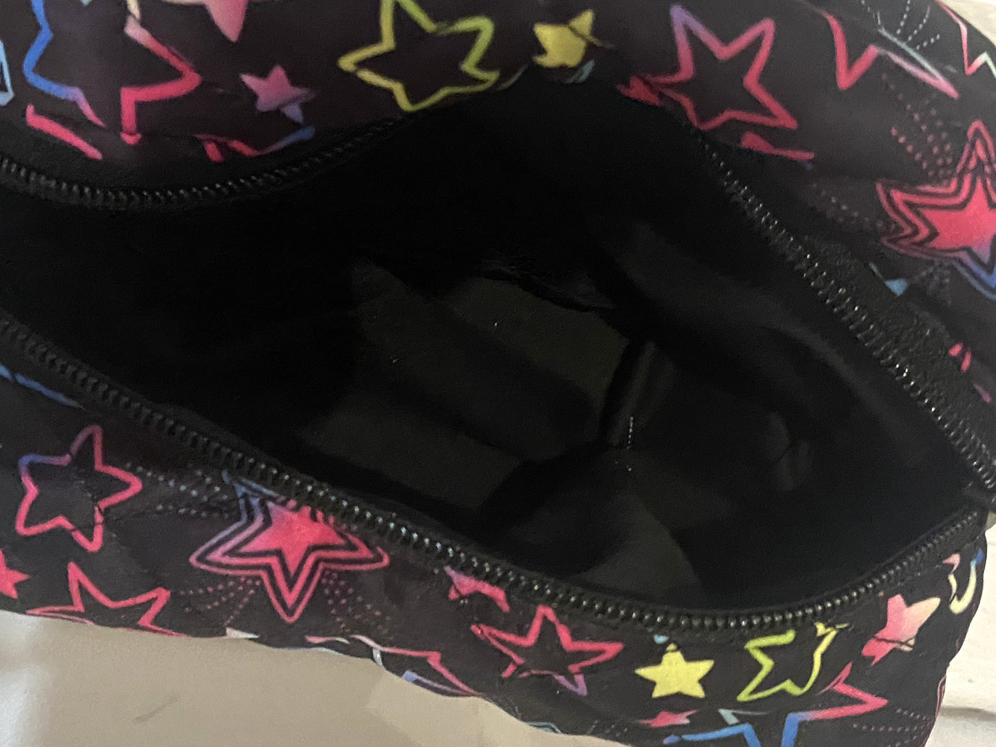 Quilted Boxy Pouch - Medium - Colourful Stars