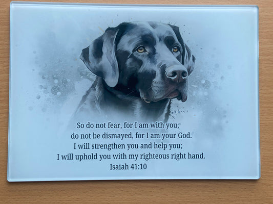 Medium Rectange Chopping Boards - 20x27.5cm Heat Resistant - Do Not Fear Isaiah 41:10