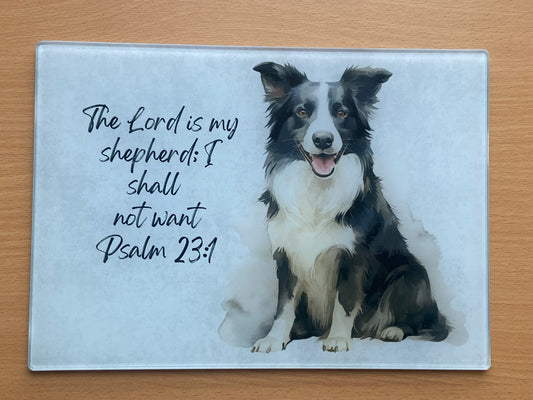 Medium Rectange Chopping Boards - 20x27.5cm Heat Resistant - The Lord is my Shepherd Psalm 23:1