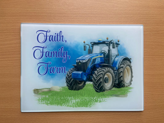 Medium Rectange Chopping Boards - 20x27.5cm Heat Resistant - Faith, Family, Farm
