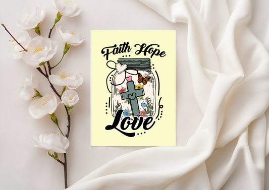 Scripture Card -  Faith, Hope & Love